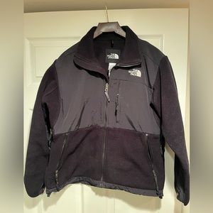 North face black thick fleece coat.
